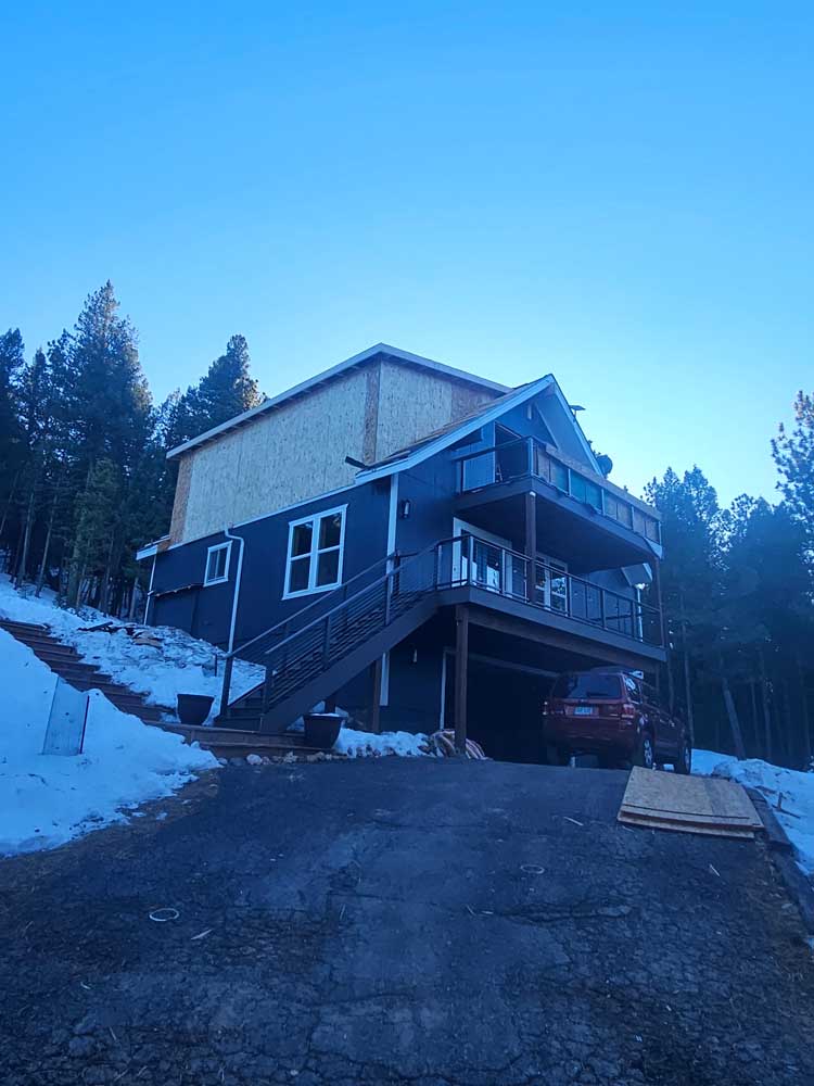 New Home Construction Exterior Siding Elevated Deck New home construction exterior siding elevated deck — new construction / ADU build by BH Builders, Denver metro