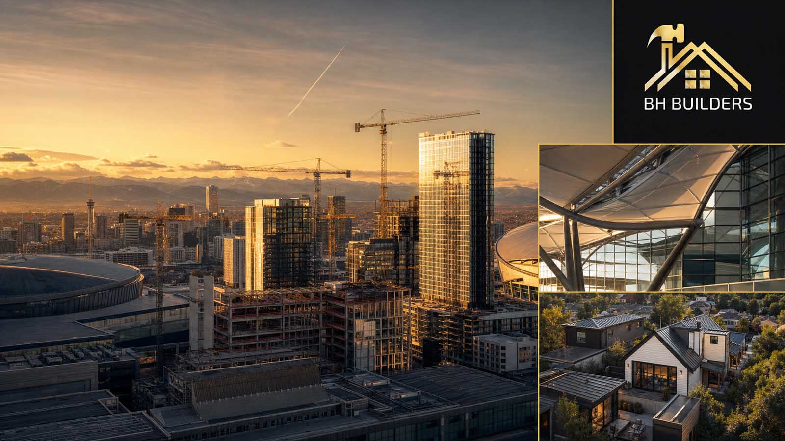 Denver construction news collage: Ball Arena redevelopment, DIA expansion and new ADU rules — July 2026 roundup