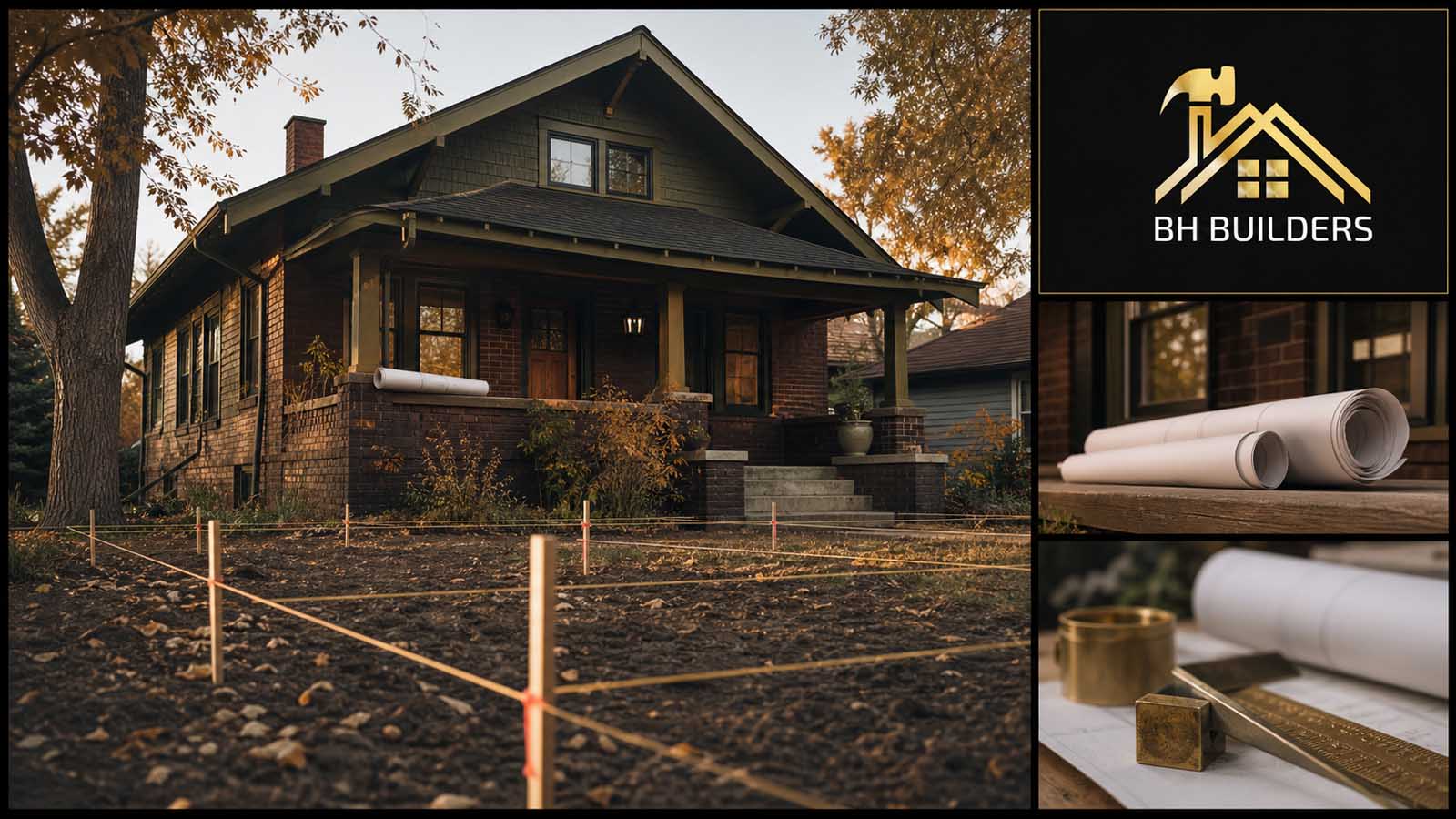 Denver construction news collage: permit paperwork, plan review drawings and a Denver residential job site