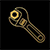 Adjustable wrench repair tool gold icon