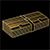 Asphalt roof shingles gold icon