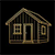 Backyard adu construction cottage gold icon