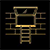 Basement egress window installation gold icon