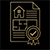 Building permit approval gold icon