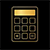 Construction cost estimate calculator gold icon