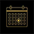 Construction project schedule gold icon