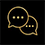 Contractor consultation chat gold icon