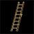 Contractor extension ladder gold icon