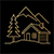 Custom mountain cabin builder gold icon