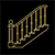 Custom staircase railing remodeling gold icon