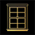 Double hung window installation gold icon