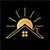 Energy efficient home gold icon