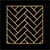Herringbone tile installation gold icon