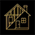 Home construction before after gold icon