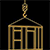 Home framing construction crane gold icon