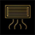 Home hvac ventilation gold icon