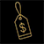 Home renovation pricing gold icon