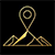 Local mountain contractor location gold icon