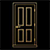 Luxury entry door installation gold icon