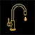 Luxury kitchen faucet installation gold icon