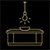 Luxury kitchen pendant lighting gold icon
