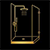 Luxury walk in shower remodeling gold icon