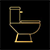 Modern bathroom toilet installation gold icon