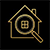Professional home inspection gold icon
