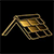 Residential roof shingle installation gold icon