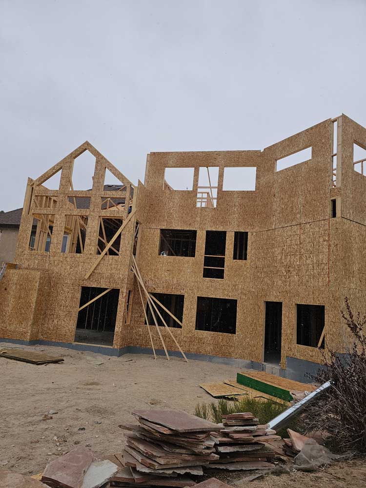 Three-story custom home fully framed on a Denver-metro site